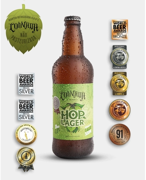 CERVEJA PREMIUM HOPLAGER VIVA 500 ML CX12UN