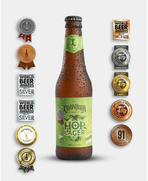 CERVEJA PREMIUM HOPLAGER 355 ML CX24UN