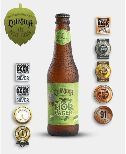 CERVEJA PREMIUM HOPLAGER VIVA 355 ML CX24UN